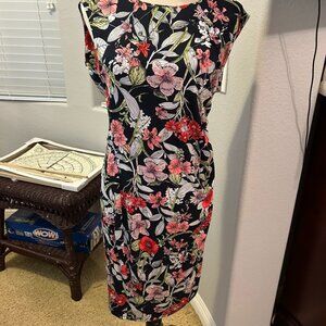 Jones New York dress black, red and white